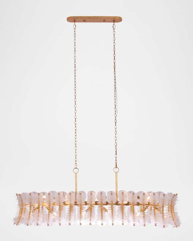 Gossamer 12-Light Capiz Shell Island Light, 60"